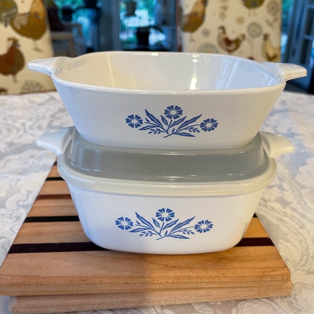 Blue & White Corning Ware mini cookware